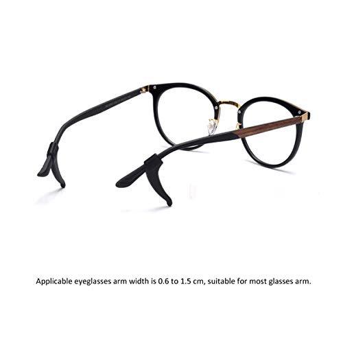 SMARTTOP Anti-Slip Eyeglass Ear Grips Hook, Comfortable Silicone Elastic Eyeglasses Temple Tips Sleeve Holder-For Eyeglasses Sunglasses Spectacles Glasses Reading 12 Pairs (6 Black & 6 Clear)… - Thumbnail 5