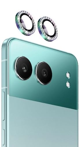 Image of FOR 1+OnePlus Nord 4 5G Camera Lens Protector Tempered Glass Screen Protector /MULTICOLOR DIAMOND /Camera Ring Lens Cover 1PAIR IN PACK OF 2PIECE