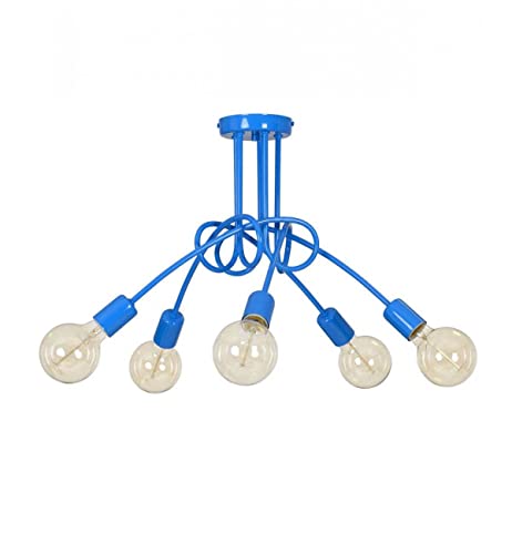 Light-Home Edison 5 Lampadario da Soffitto Industriale - Lampadari Moderni Per Soggiorno Camera da...