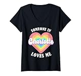 Photo Gallery donna qualcuno a charlotte mi ama city heart maglietta con collo a v Photo Gallery donna qualcuno a charlotte mi ama city heart maglietta con collo a v