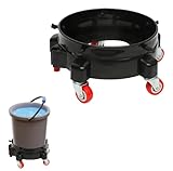 5 Gallon Bucket Dolly with 5 Wheels 360 Degrees Swivel Casters Round Containers Compatible 11.42'' Car Wash Buckets for Car Washing Garage (1)