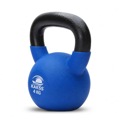Image of Kakss Half Coating Neoprene Kettlebell (BLUE, 4 KG)