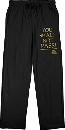 Lord of the Rings You Shall Not Pass Men's Black Sleep Pajama Pants