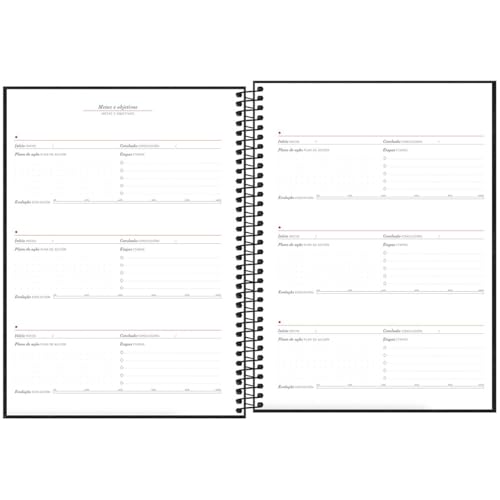 Tilibra - Planner Executivo Espiral 20 x 27,5 cm Cambridge 2025 - Preta