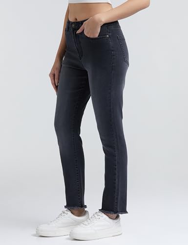 Image of INKD Women's Slim Fit Jeans - Mid-Rise| Stretchable | Enzyme Wash | Classic 5 Pocket Styling | Jeans for Women (Available in Plus Sizes)