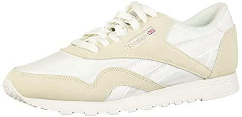 Reebok womens classic nylon sneaker, classic white/light grey, 11…