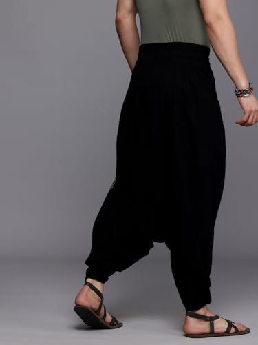 Image of The Veshti Company Printed Harem Pants for Men's Cotton Hippie Style Baggy Boho Yoga Pajama Pant with Pocket