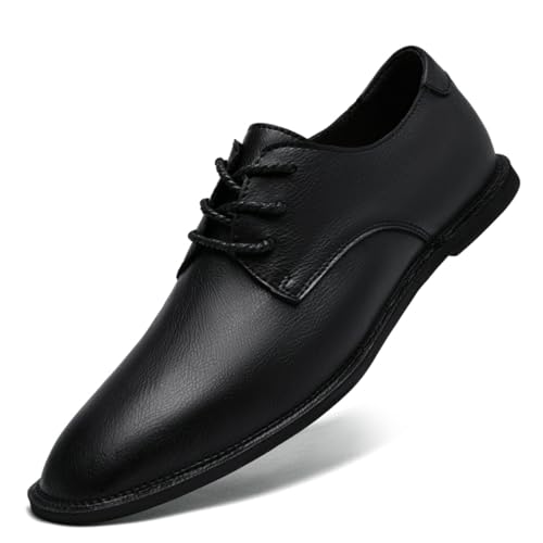 Men's Leather Oxford Dress Shoes, Classic Lace-Up Derby Style for Formal Events, Weddings, Business Meetings, Parties, Banquets4