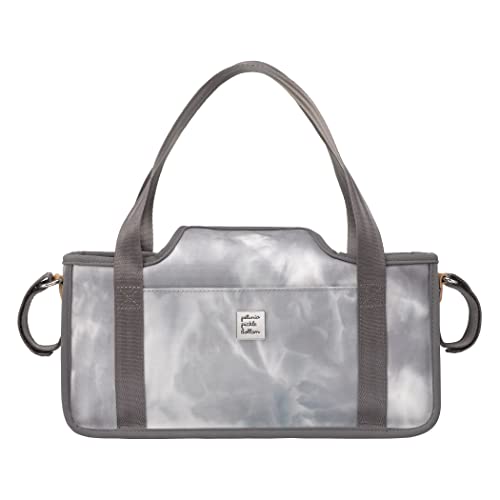 Image of Petunia Pickle Bottom Wander Stroller Caddy, Perfect Baby Caddy for Organization, Multiple Carry Positions, Fits Most Strollers, Smoked Swirl Tie-Dye