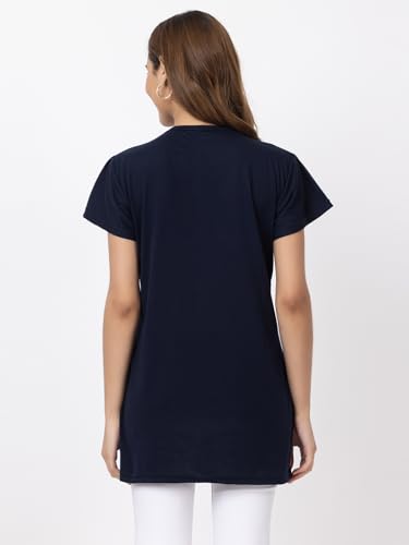 Image of New Crush Women Cotton Printed Regular Fit T-Shirts /Top /Long Night Wear T-Shirt for Women's & Girls (Pack of 2)