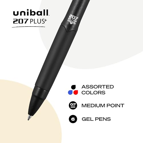 Image of 207PLUS+ Gel, 0.7 mm, Asst Bus, 6pk