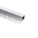 Fliesen LED-Profil, Marmor Kante LED-Streifen Licht Diffusor Profil 10x1 Meter, Gips LED Aluminium Profil für Küche / Bad / Treppen