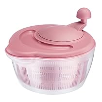 Westmark Centrifuga per Insalata, Capacità 5 Litri, Ø 26 cm, Plastica, Senza BPA, Fortuna, Colore Trasparente e Rosa, 2432224P, Rosa, standard