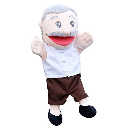 RYGHEWE Plush Hand Puppets for Kids, Soft Puppy Stuffed Hand Elderly Key Puppet Toys for Show Games & Puppet Theaters for Kids, Adults Cute Puppets Educational Toy for Children & Toddlers
