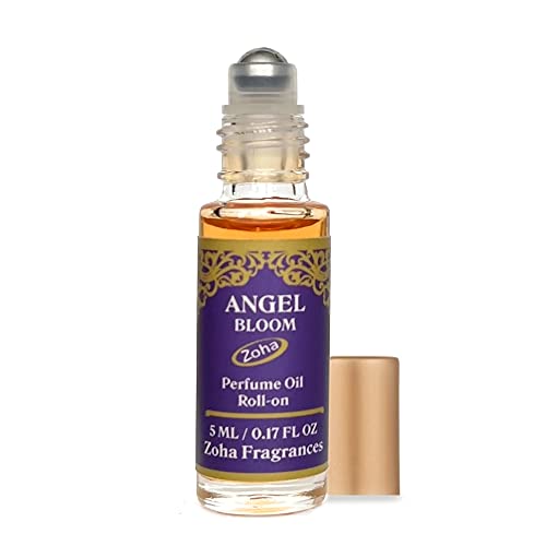 Zoha Angel Bloom|Roll On Perfume for Women and Men | Alcohol Free & Essential Oil Based Perfumes for Moisturized Skin | Long Lasting & Vegan Fragrance Made in USA (5 ml/.17 Oz)
