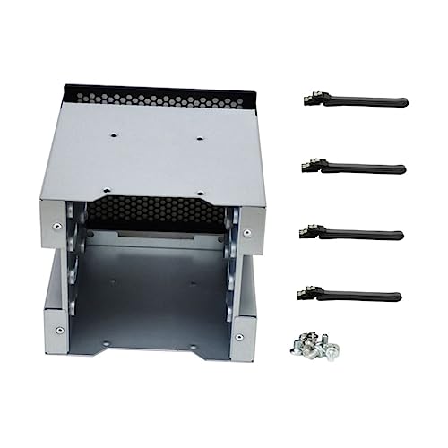 Homoyoyo Jaula De Disco Duro De Bahías para Instalación De De Soporte De Montaje para Expansión De Almacenamiento PC Compatible con Cables De Alimentación