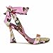 Nine West Women's Kelsie2 Heeled Sandal, Pink Floral 664, 8