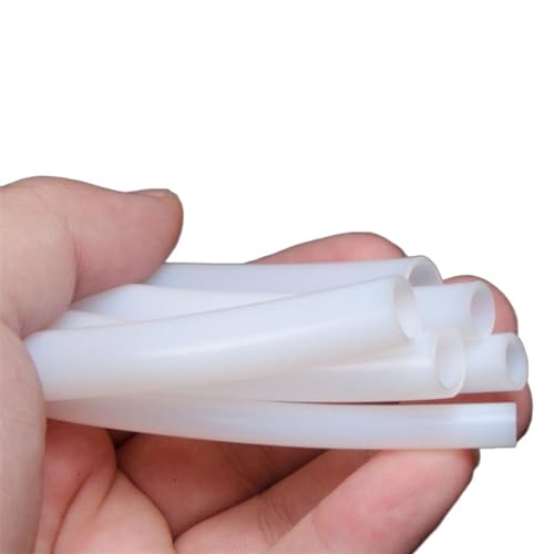 flexiable rubber PTFE Tube Milk-white Polytetrafluoroethylene Hose High Temperature And Heat Resistance 1 Meter drain elastic (Size : ID 0.8 x OD 1.6mm)