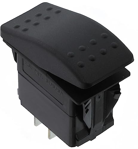 Carling Technologies Momentary Rocker Switch | (ON)-None-Off SPST | 20A 12V Sealed Non-Illuminated (Pack of 1)