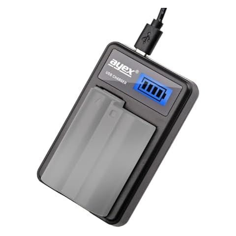 ayex USB Charger for Canon LP-E8 Batteries EOS 700D 650D 600D 550D Camera Charges via USB Power Plug Cover