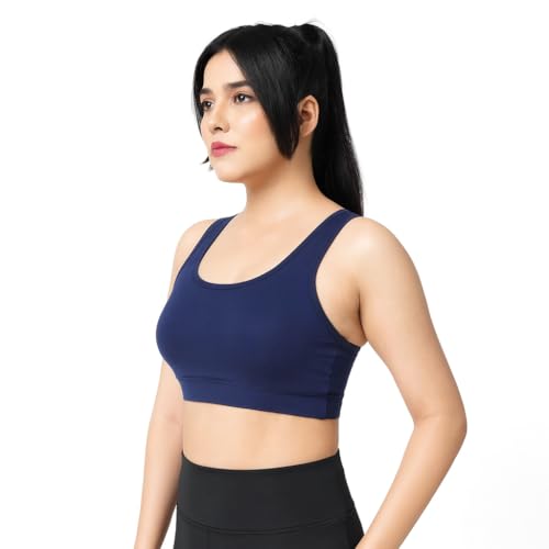 Image of Shoppy Villa - Sports Bras for Women | Gym Bras for Women Workout | Yoga, Camisole Bra, Lighty Padded Cup Bra with Full Coverage with Removable Pads