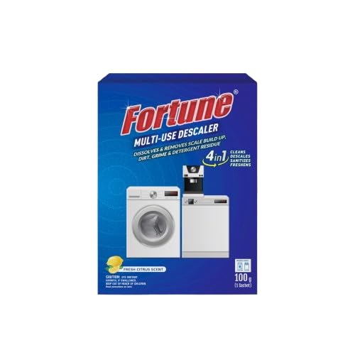 Fortune Washing Machine Cleaner & Descaler Powder | (Pack of 8-100g per Pack) | Tub & Drum Deep Cleaner | Removes Limescale,Odour & Residue | Front & Top Load Safe