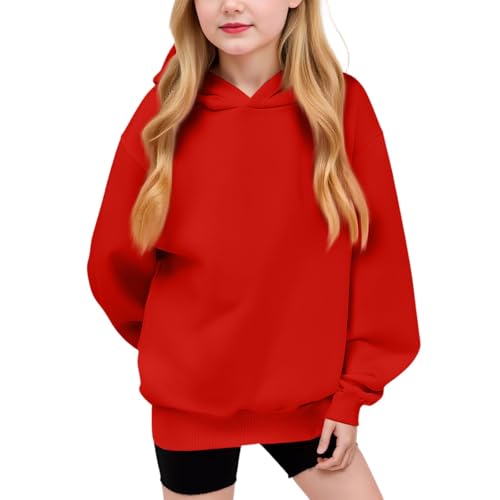 Girls Sweatshirts Long Sleeve Hooded Pullover Cute Hoodies Casual Tops Oversized Winter Classic Youth Sweatshirt