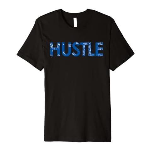 CaliDesign Blue Bandana Print Clothing Hustle Premium T-Shirt Cover