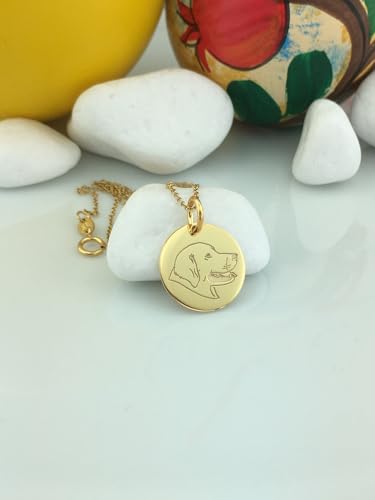Collier argent 925 breloque chien médaillon gravé amour animaux