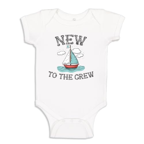 First Mate New to The Crew Sailboat Baby One Piece Bodysuit Or Toddler Shirt Cute Sailing Outfit