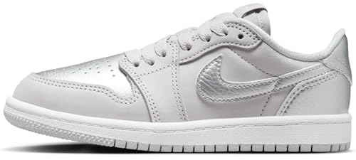 Image of Jordan Little Kid's 1 Retro Low OG Neutral Grey /Metallic Silver (FQ5436 002) - 1.5