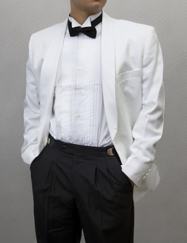 Men's Adjustable Black Tuxedo Pants with Satin Stripe2