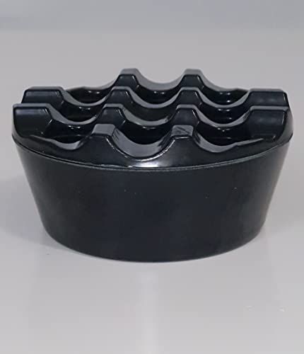 Tr Maker - 2 X Fireproof Plastic 9 Hollow Grid Cigarette Ashtray - Indoor Or Outdoor Cigarette Ashtray - Ash Container For Smoker With Grid Lid Set Of 2 (Round - 3.5"X3.5") #TOP6