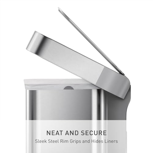 45L Rectangular Pedal Bin with Liner Pocket