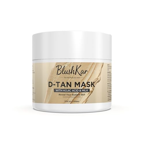 Image of D-Tan Mask 100gm | Instant Tan Remover for Bright Skin | Enriched with Kojic Acid, Milk, Honey, Green Tea & Sandalwood Oil | All Skin Types