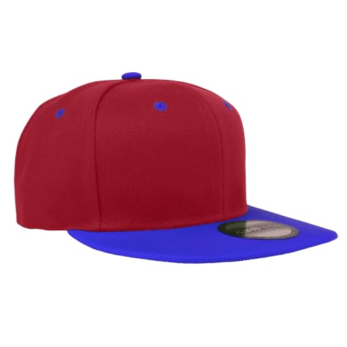 Image of Gelante Snapback Hats for Men - Flat Bill Brim Baseball Cap Hat - Plain Blank Adjustable