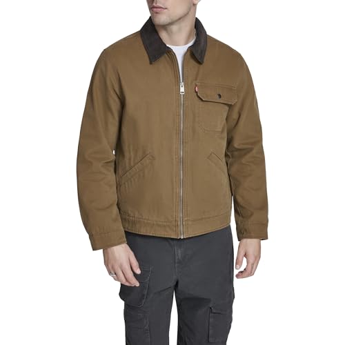 Image of Levi's Men's Workwear Cotton Canvas Corduroy Collar Depot Jacket