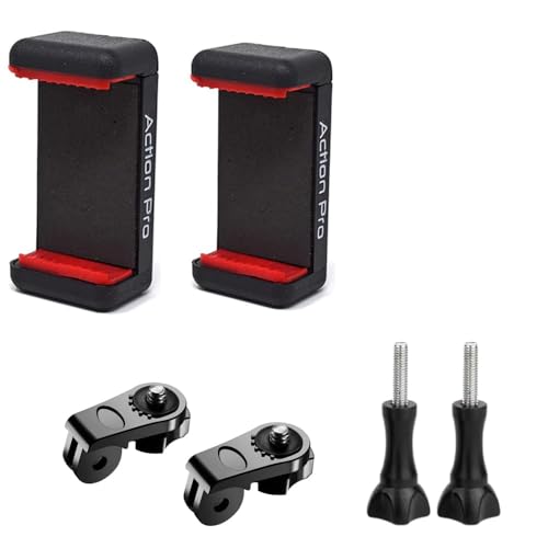Image of Action Pro Made in India Phone Holder Chin Mount (Pack of 2), Compatible with iPhone, Samsung, Vivo, Oppo, Xiaomi, Realme & Other Smartphones