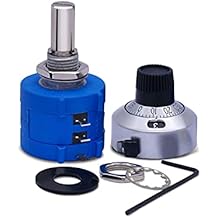 1K ohm 10-Turn Multi Turn Rotary Wire Wound Precision Potentiometer,10 Ring Adjustable Resistor Counting Dial Rotary Knob