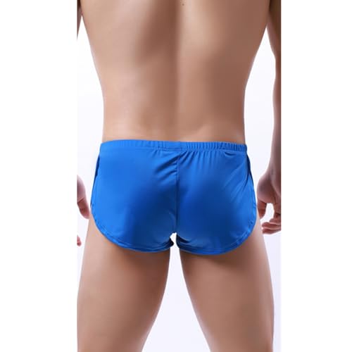 Men's Boxer Underwear Satin Silk Boxer Briefs Sexy Split Side Lounge Shorts Trunks Underpants Pajama Bottoms Swimwear4