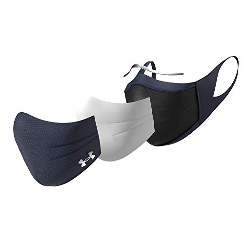 Under Armour 1368010-410-M/L Unisex Sports Mask, Midnight Navy (410)/Silver Chrome thumb #4
