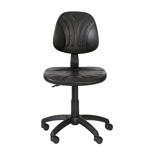 Topsit Silla giratoria de trabajo de espuma integral de poliuretano, ergonómica y ajustable para el trabajo IND105