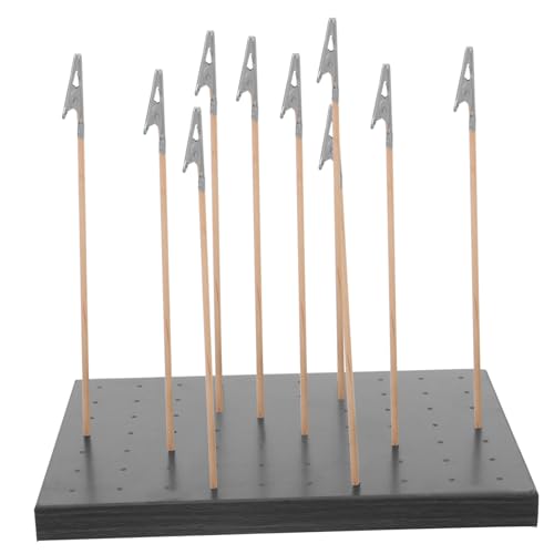 Operitacx 1Set Model Making Base Stand with Color Clips Durable Model Painting Support Tool for DIY Projects for Miniature Model Enthusiasts and Airbrushing