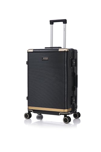 Luggage set PC+aluminum 20/24/28 inch three models set,stylish aluminum frame password lock luggage,suitable for travel suitcases and suitcases4