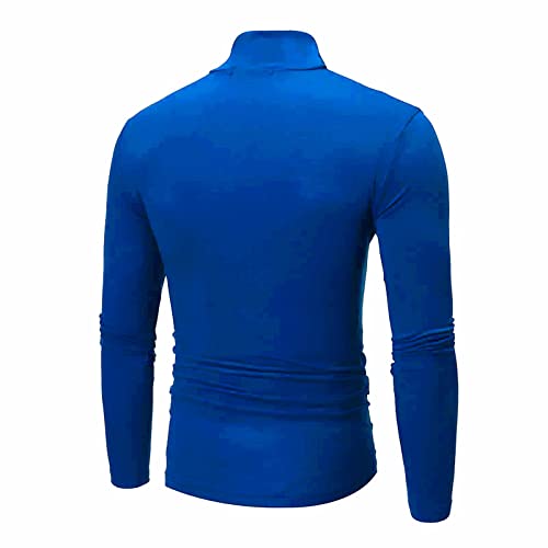 Men's Thermal Underwear Tops, Long Sleeve Compression Shirts, Winter Turtleneck Pullover Basic Tops, Tunic for Men3