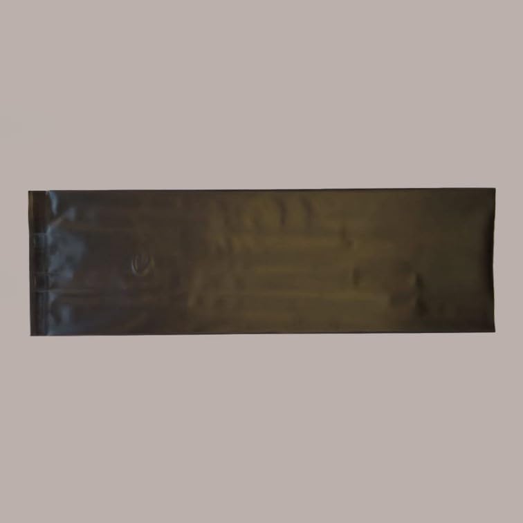 Lucgel Srl Lot de 50 sachets sous vide en aluminium extérieur noir mat 12,5 + 8 x 40 cm