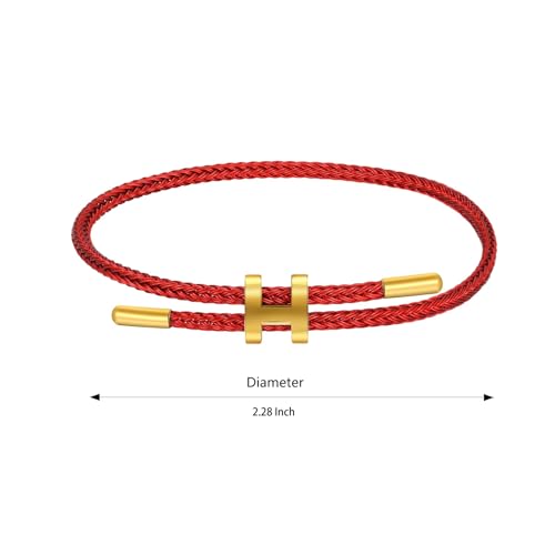 Image of AIMADE Bracelets for Women Adjustable Charm Bracelet, 18k Gold-plated Buckle Design Titanium Steel Wire Rope Women's Gift Jewelry