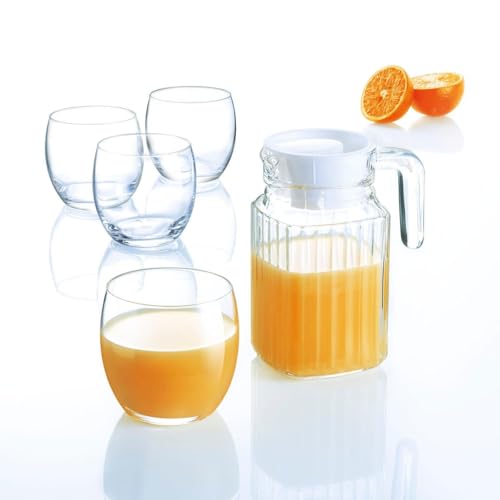 Luminarc Quadro Fridge Jug - White Lid, 0.5l, A75201