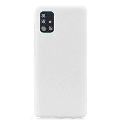 cuzz Funda para Samsung Galaxy Note 10 Lite/A81+{Protector de Pantalla de Vidrio Templado} Carcasa Silicona Suave Gel Rasguño y Resistente Teléfono Móvil Cover-Blanco