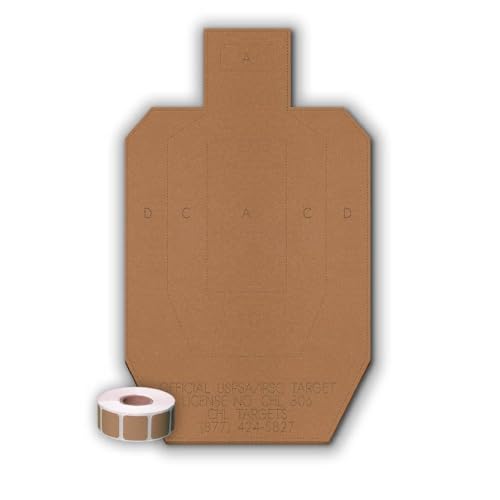 Image of Official USPSA /IPSC Cardboard Targets, Competition Torso, Silhouette Shooting, Cardboard Target. Made in USA